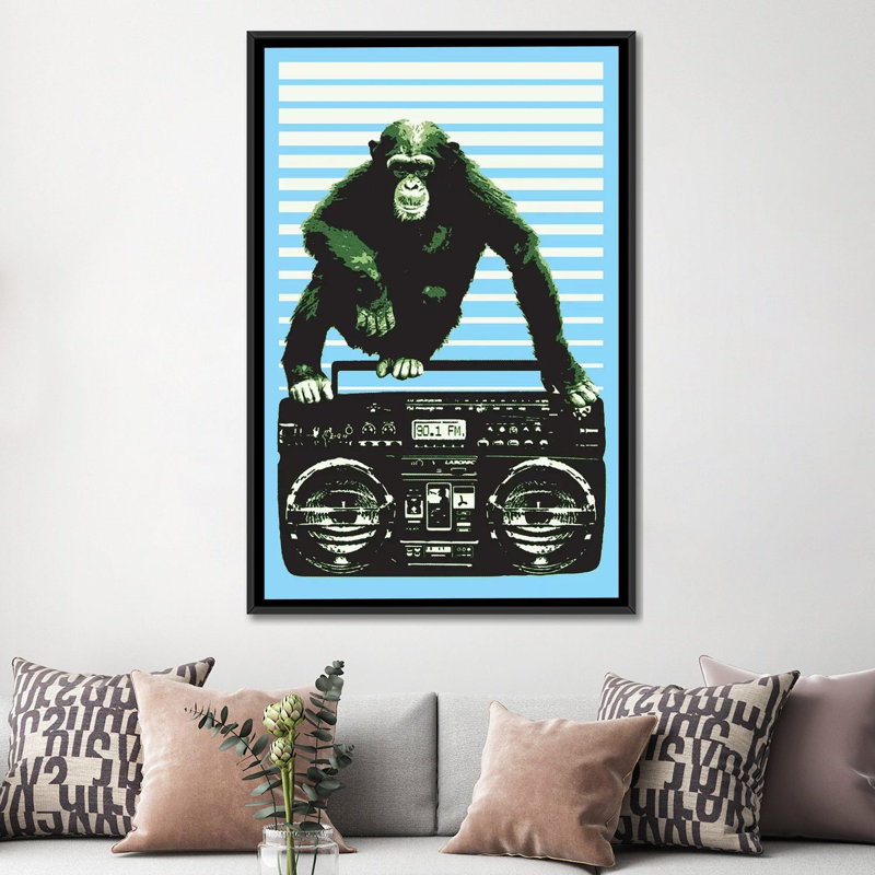 «Boom Boom», impression sur toile, H 60 po x l 40po x P 1,5 po, Toile avec cadre noir