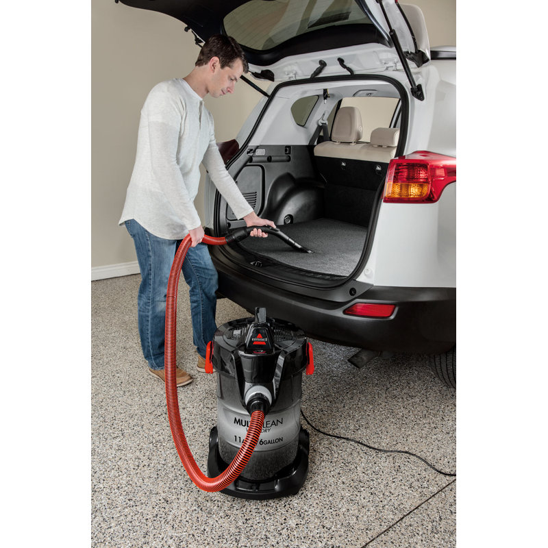 Bissell 6 Gallon Red Stainless Steel Wet and Dry Auto Vacuum