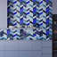 Elizabeth Sutton Meta Glossy Glass Chevron Mosaic Tile-941985672
