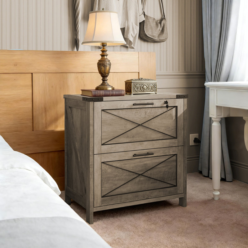 Classeur en bois, classeur, Beige