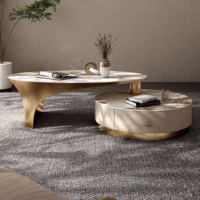 Ensemble de tables basses gigognes Marble