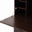 Bureau à tiroirs multiples pour le rangement - Bureau à domicile ou en résidence étudiante - Panneaux de particules en noyer - Organisation des effets personnels