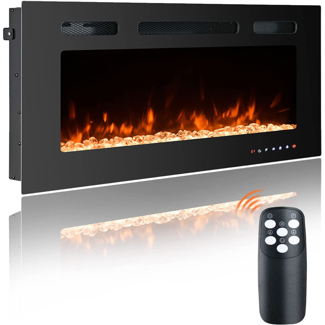 Philbrook Symple Stuff Recessed Wall Mounted Electric Fireplace Symple Stuff 