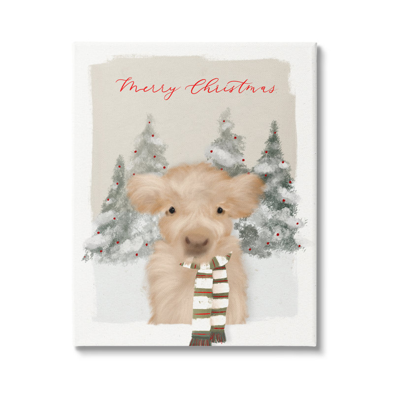 Merry Christmas Fuzzy, Toile tendue, H 20 po x l 16 po x P 1,5 po