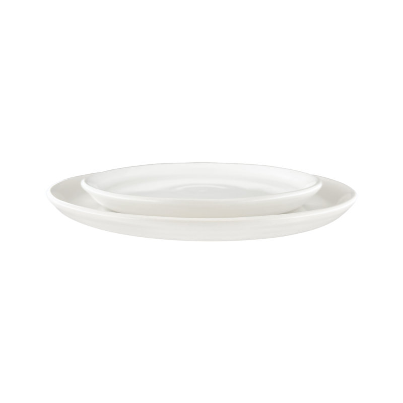 Ensemble d'assiettes 10,75 po Canvas Home Pinch, Blanc