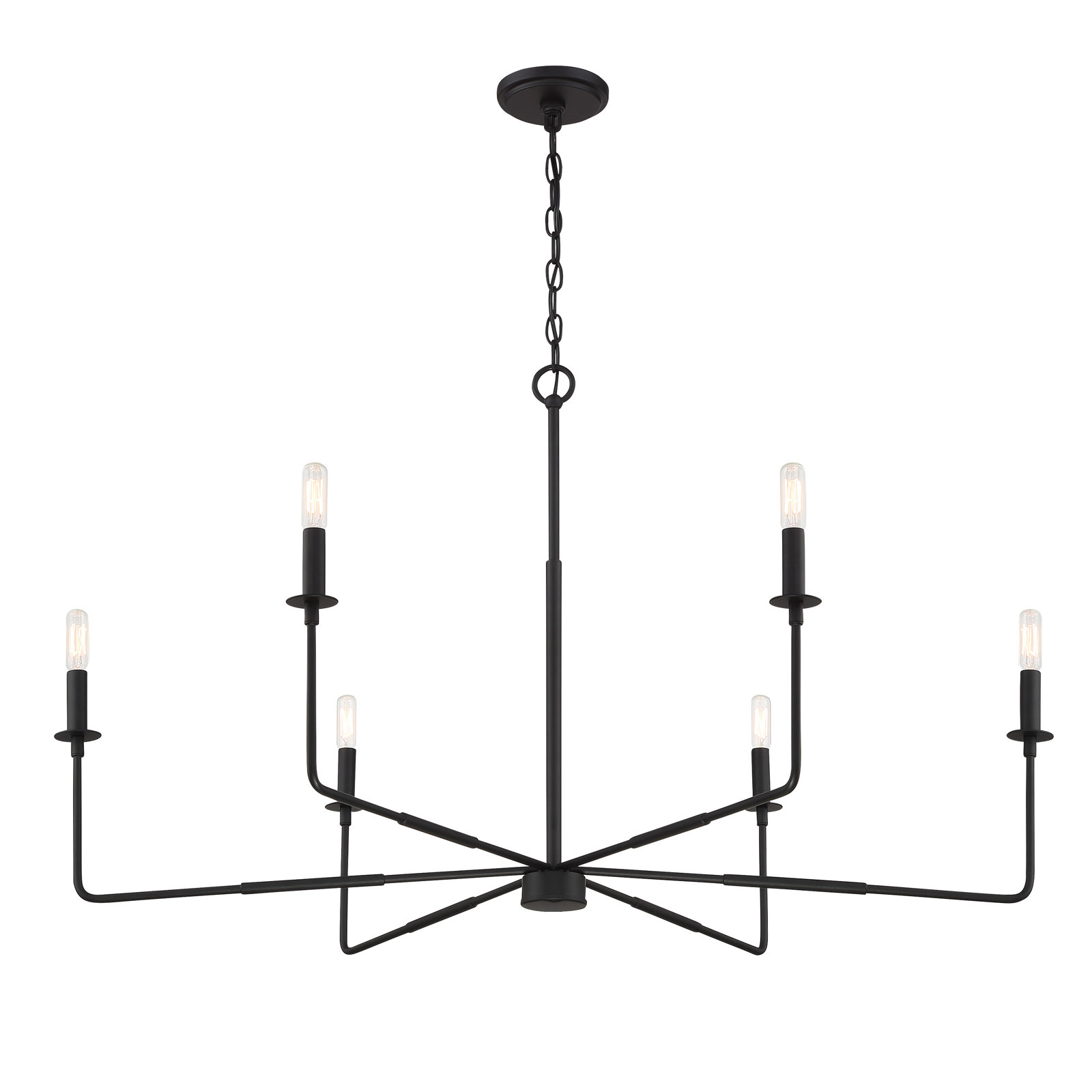 Alysa 6-Light Chandelier, Matte Black