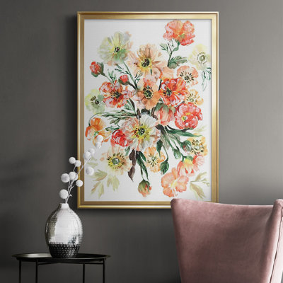 «Islandais Poppies I», reproduction encadrée de qualité supérieure - prête à être accrochée