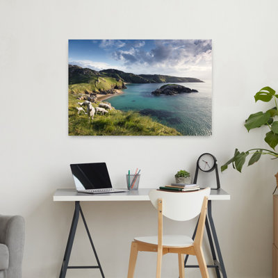 Paysage côtier irlandais abstrait, art mural