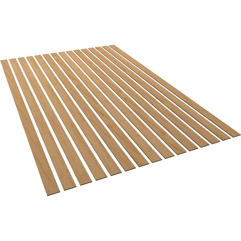 Adjustable Wood Slat Wall Panel Kit, 3"W x 94"H x 0.25"T, Maple