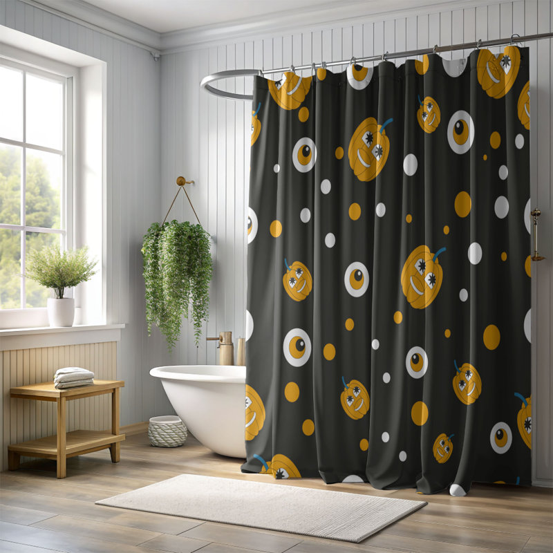 Rideau de douche Halloween Sun - Premium, H 74 po x l 71 po