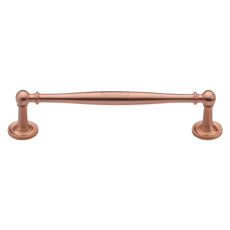 Heritage Brass Heritage Cabinet Pull Colonial Design, 25.4cm H x 2.5cm W x 28cm D, Satin Rose Gold
