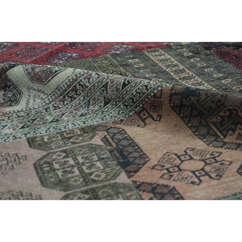 Afghan Wool Patchwork Area Rug