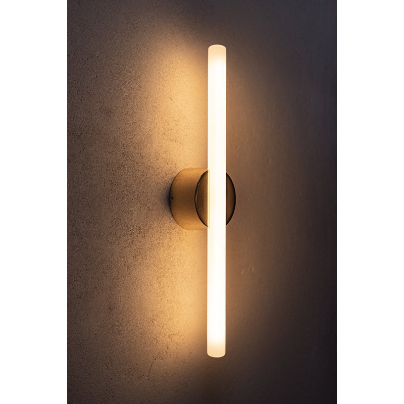 2 - Light Flush Mounted Sconce, Gold, 2700 Kelvins, 5.38" H x 21.75" W x 5.42" D