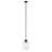 Agnolo 9.62" Wide Pendant with Glass Shade in Blackened Bronze/Clear-963578819-963028059