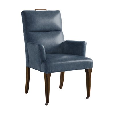 Thom Filicia Home Fabric Tight Back Arm Chair with Wheel