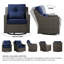 Fauteuil de patio pivotant avec repose-pieds Keaisha-612598833