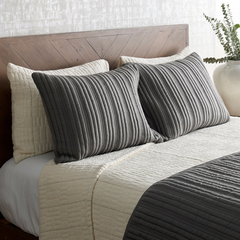 Rib Twin Coverlet Set , Slate