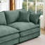Canapé modulaire modulaire, ensemble de canapé en forme de L de 102 pouces pour le salon, canapé à 3 places confortable avec repose-pieds mobile, combinaison de bricolage, chenille, vert menthe-1933157906