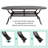 Dovecove Large Patio Dining Table, Outdoor Oval Dining Table Fits For 6-8 Person,  Aluminum Rustic Patio Table With Umbrella Hole For Balcony, Porch And Deck-792071022