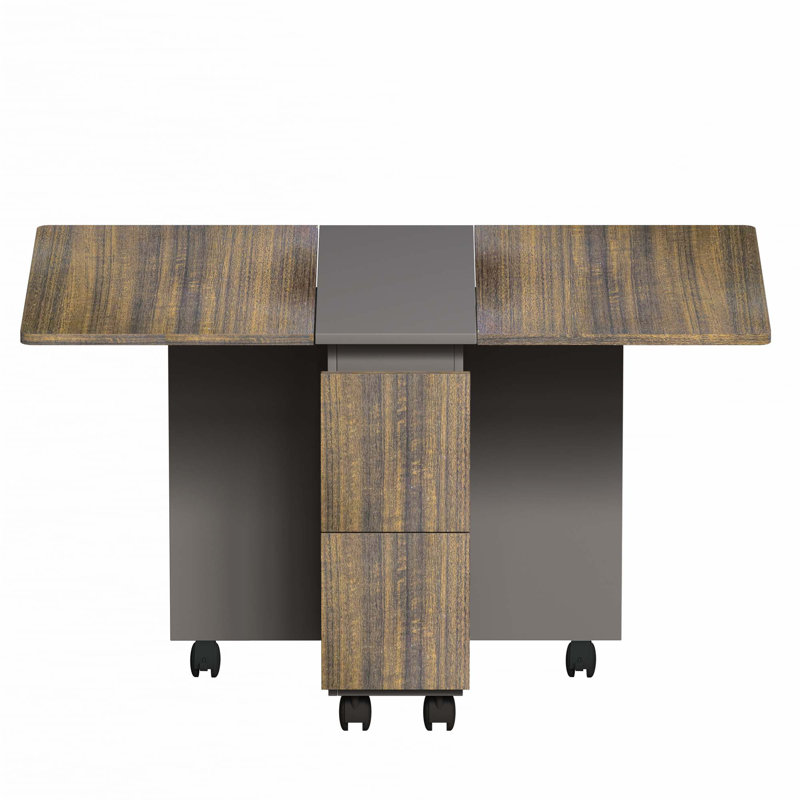 Ensemble de table de salle à manger extensible 5 pièces avec 4 chaises