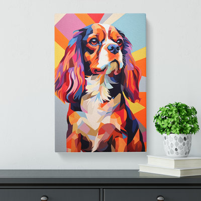 Cavalier King Charles Spaniel Constructivism - Art Prints - Wrapped Canvas