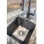 15" Square Hammered Copper Bar/Prep Sink in Nickel w/ 3.5" Drain Opening