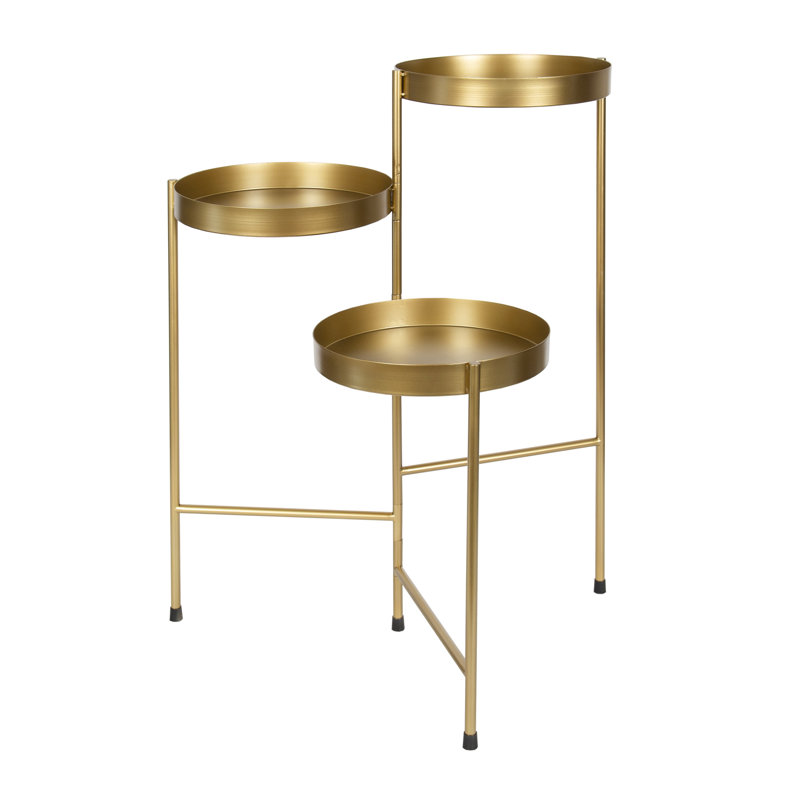 Lofgren Plant Stand, Satin Gold, 30" H x 10" L x 10"D