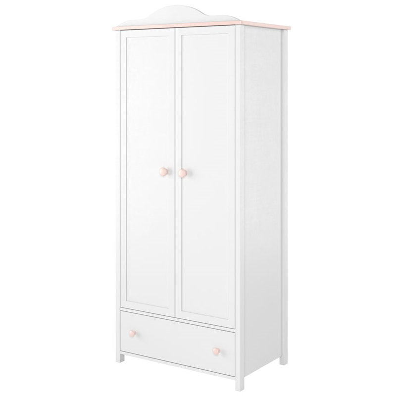 Dearies 2 Door Solid + Manufactured Wood Wardrobe