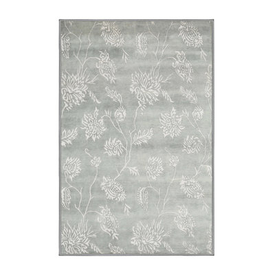 Tapis de zone gris/crème contemporaine