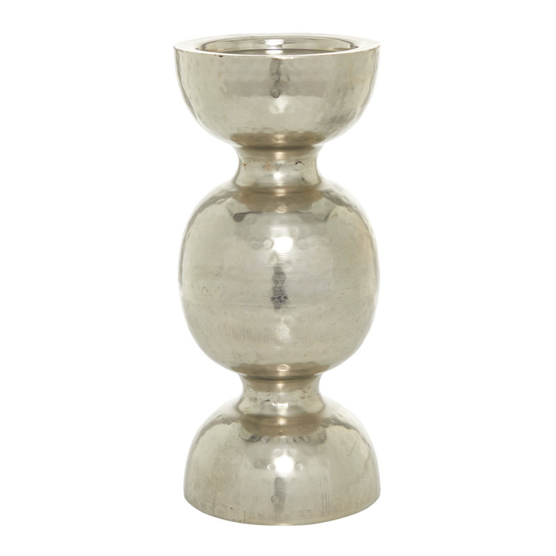 Iron Tabletop Candlestick, 14" H x 6" W x 6" D