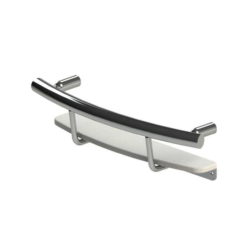 Tablette de rangement de luxe 20 po Invisia Shampoo Tablette (capacité de 500 lb), Chrome poli