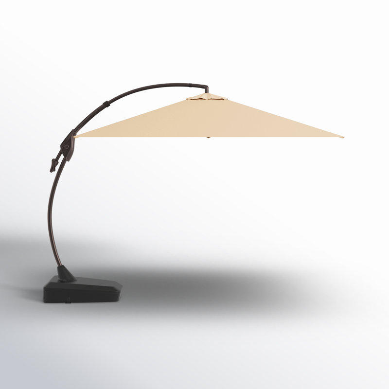 Desiree 9'10" Square Cantilever Sunbrella Umbrella, Canvas Flax