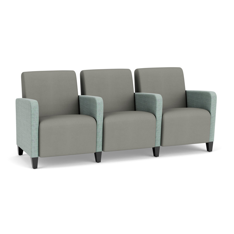 Sièges tandem Ravenna, Bois noir, Chambray écume de mer / Patriot Plus colombe