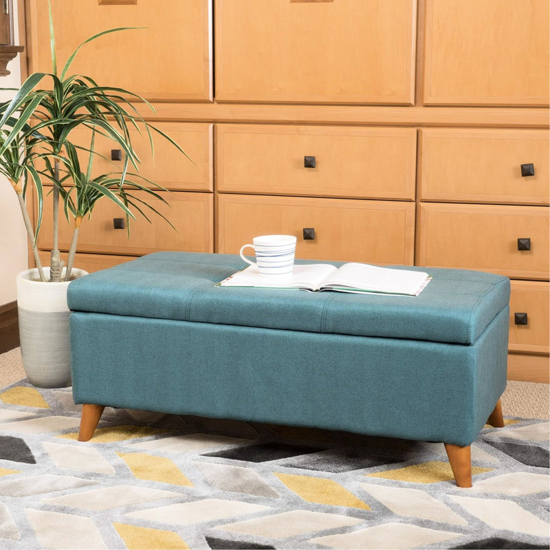Rangement à plateau relevable en tissu bleu sarcelle - idéal pour une utilisation quotidienne dans la maison et les sièges