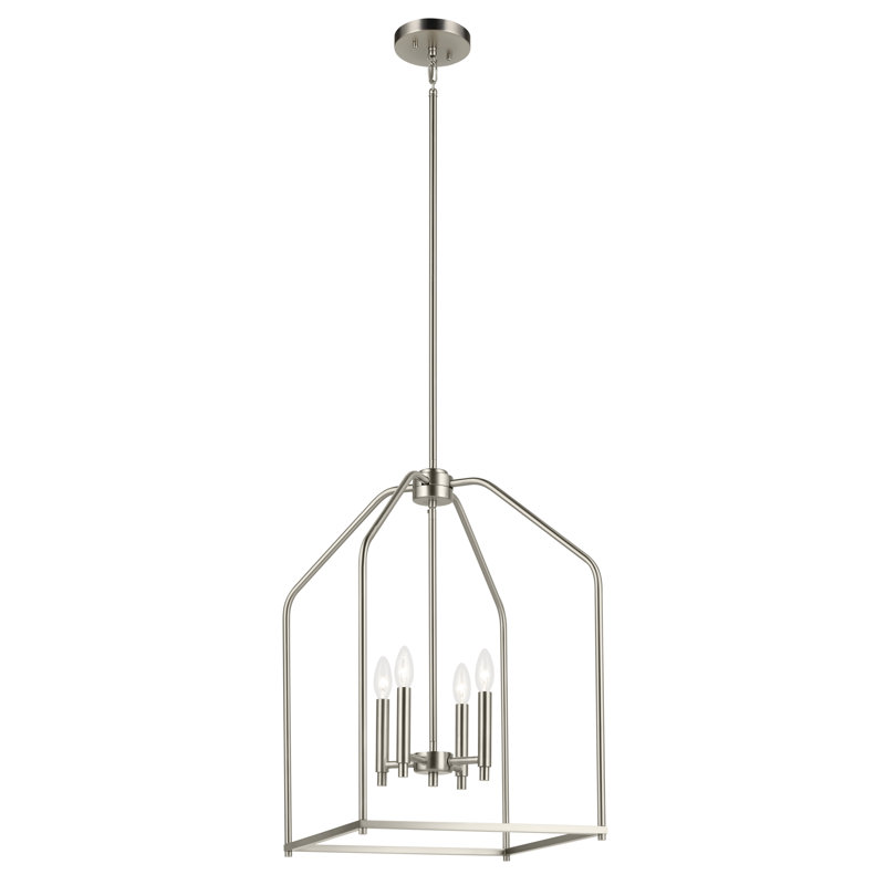 4-Light 16" Brushed Nickel Pendant, Brushed Nickel