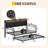 Storage Twin Daybed with Trundle, Upholstered Headboard, Metal Frame, and Built-in Charging Station-604911428