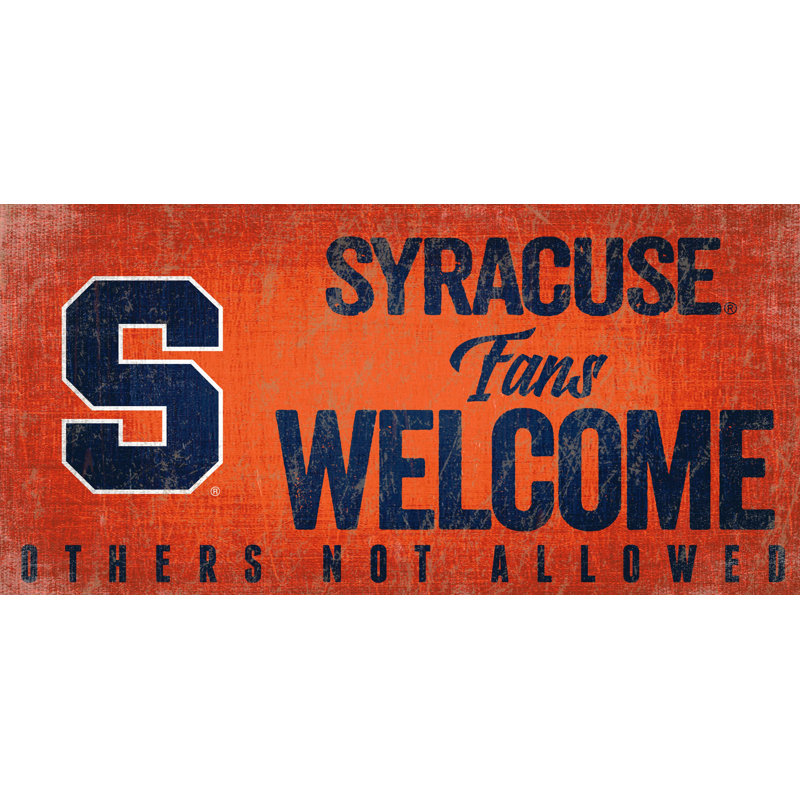 NCAA Fans Welcome Sign, décoration murale, Université Syracuse