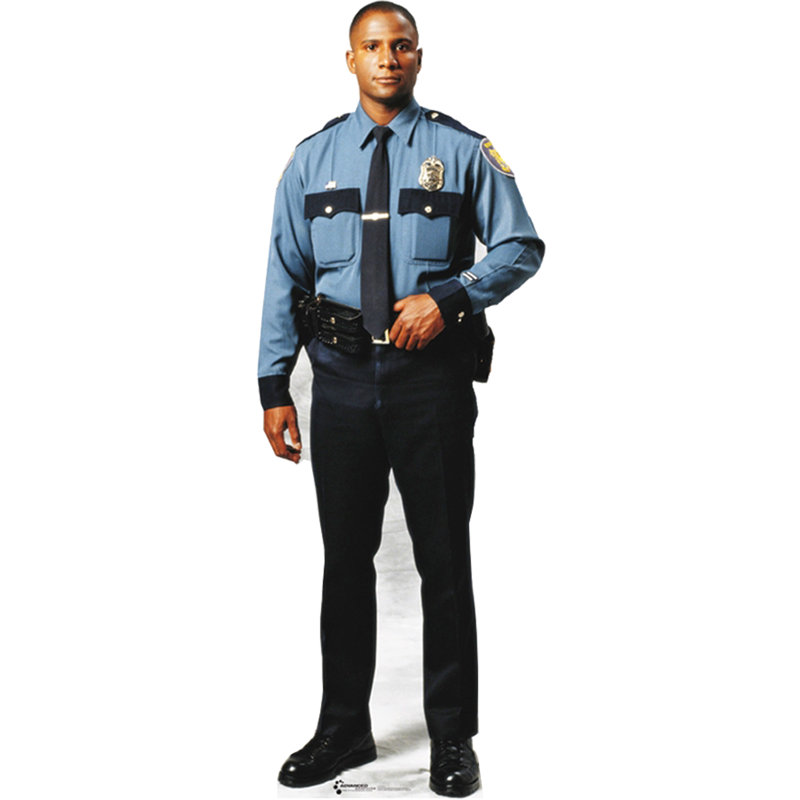 Life-Size Policeman Cardboard Standup with Blue Uniform