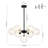 7 - Light Clear Hammered Glass Globe Sputnik Chandelier