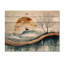 «Goose Animals Into A Winter Horizon I», reproduction sur bois d'un animal d'oie - sur bois de pin naturel-1438407306