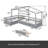 Twin Size House Platform Bed With Three Storage Drawers-721175348