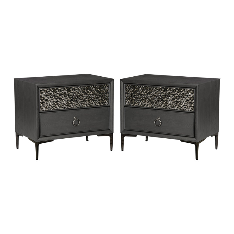 Tables de chevet Preste (ensemble de 2), Noir