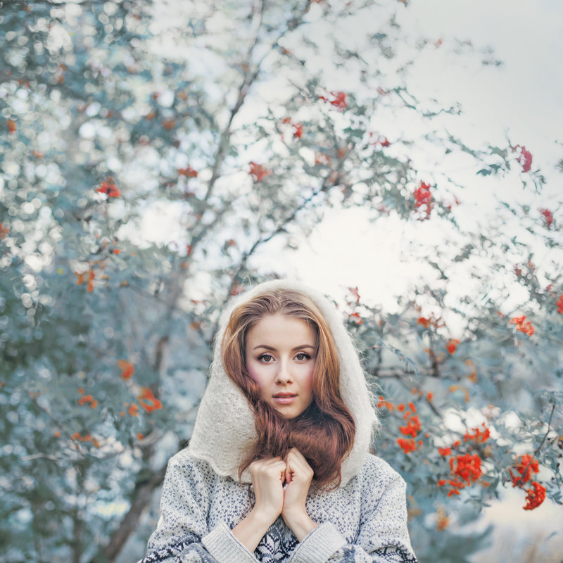 Woman In The Forest by LiudmylaSupynska - Wrapped Canvas Print, 30cm H x 30cm W