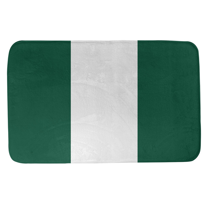 Tapis pour salle de bain Tennessee, l 17 po x L 24 po, Pin / blanc