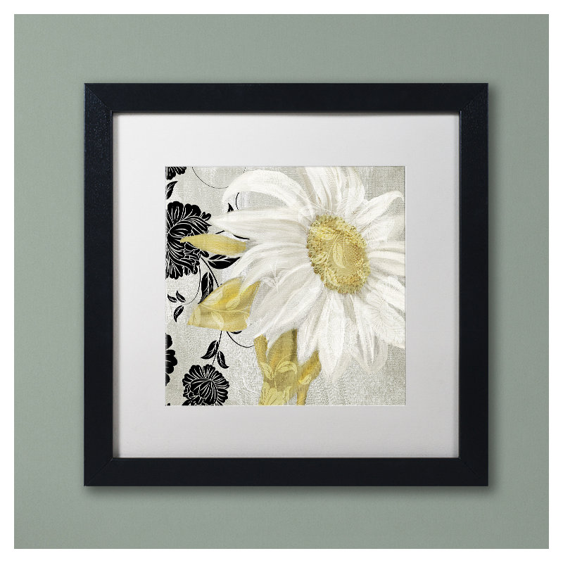 «Sunroom II» par Jadaya, impression encadrée, H 16 po x l 16 po, Noir, Toile avec cadre brun