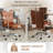 Luxury Faux Leather Office Chair - Padded Arms-342761276