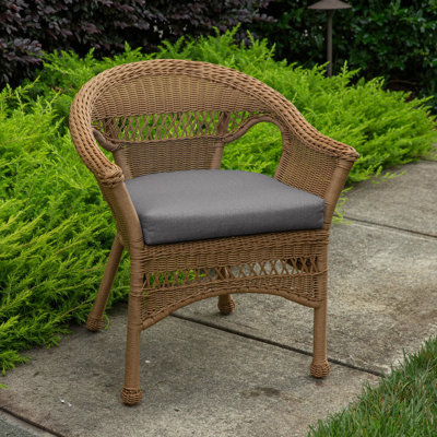 Coussin de chaise décontracté en osier pour l'extérieur, résistant à l'eau et à la décoloration Sunbrella