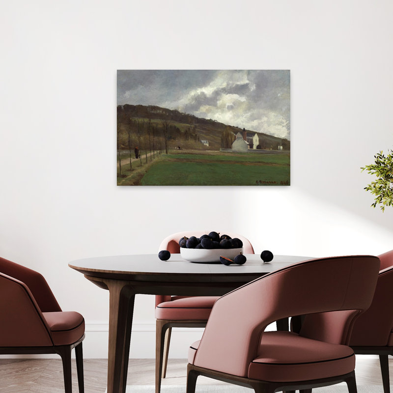 The Banks Of The Marne In Winter, 1866 Impressionist Abstract Contemporary Winter Architecture Wall Art Print - Print