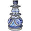 Porte-bougie en céramique incrusté de filigrane antique bleu andalou