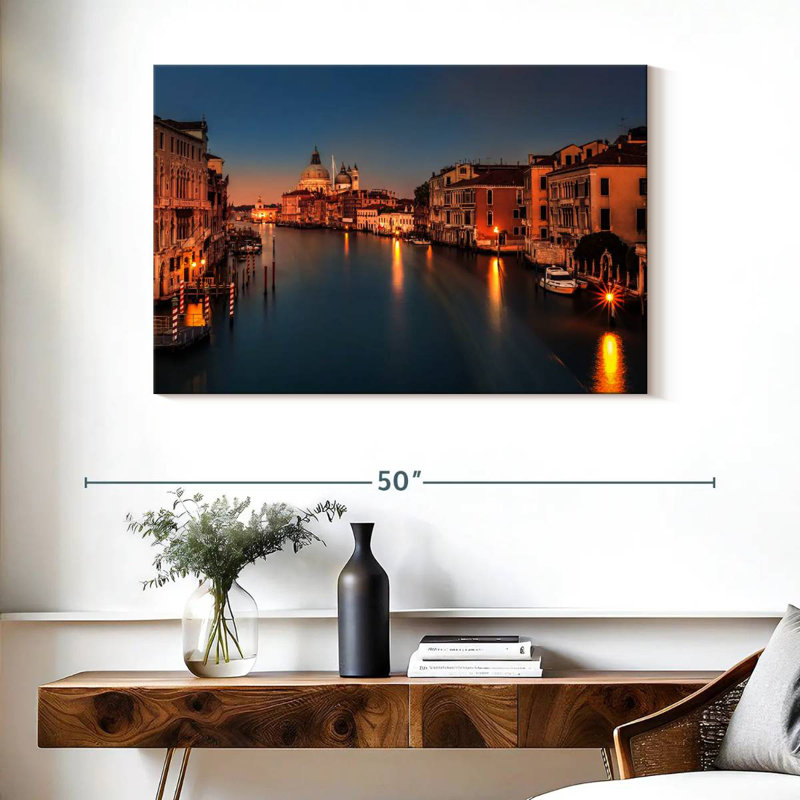 Hannes Grand Canal au crépuscule, H 26 po x l 39 po